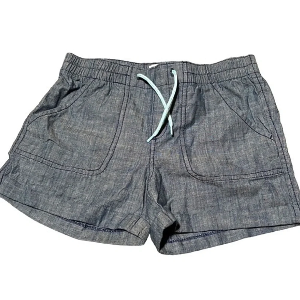 New Old Navy Linen Look Blue Shorts Size Large 10-12 NWOT